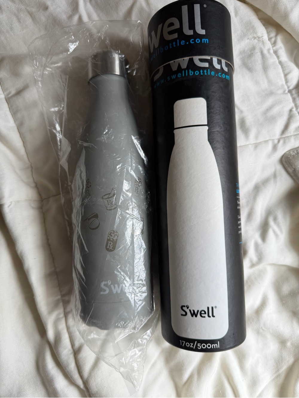 NWT s’well smokey quartz gray custom pharmaceutical rep 17 oz water bottle